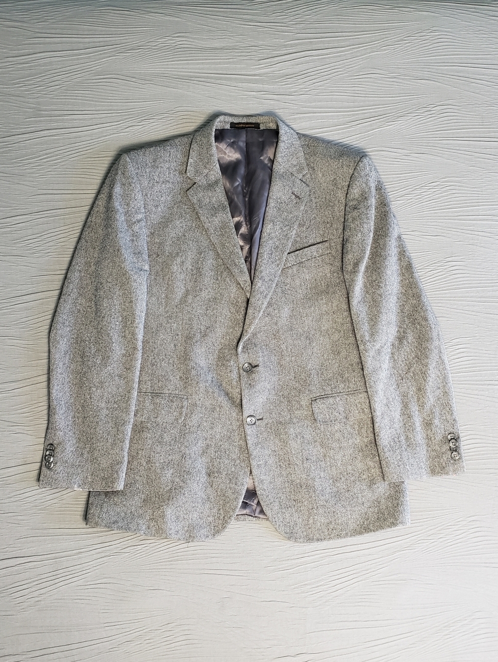 JoS. A. BANK RESERVE Men's Wool/Cashmere Speckled 2-Button Blazer (44L) Gray